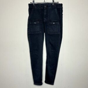 American Eagle Black Cargo Pocket Hi-Rise Jeggings Women's Size 6 Short